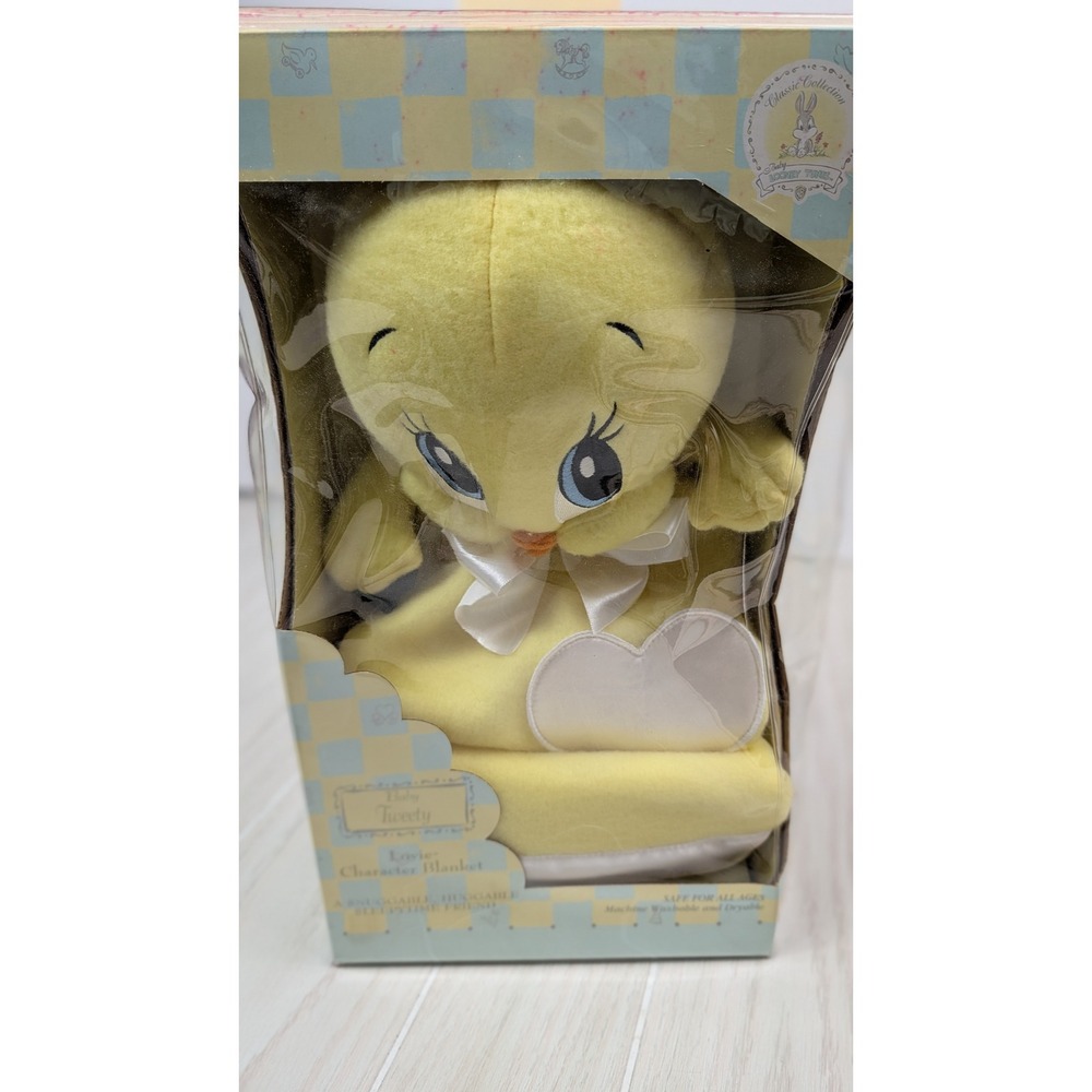 Applause Baby Tweety Lovie Security Blanket Satin Heart Looney Tunes vintage '97